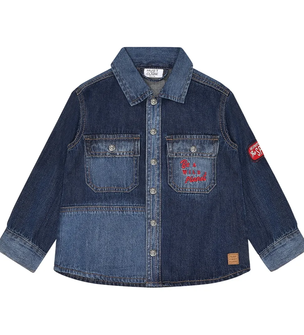 Hust and Claire Denimskjorte - Ravn - Dark blue denim