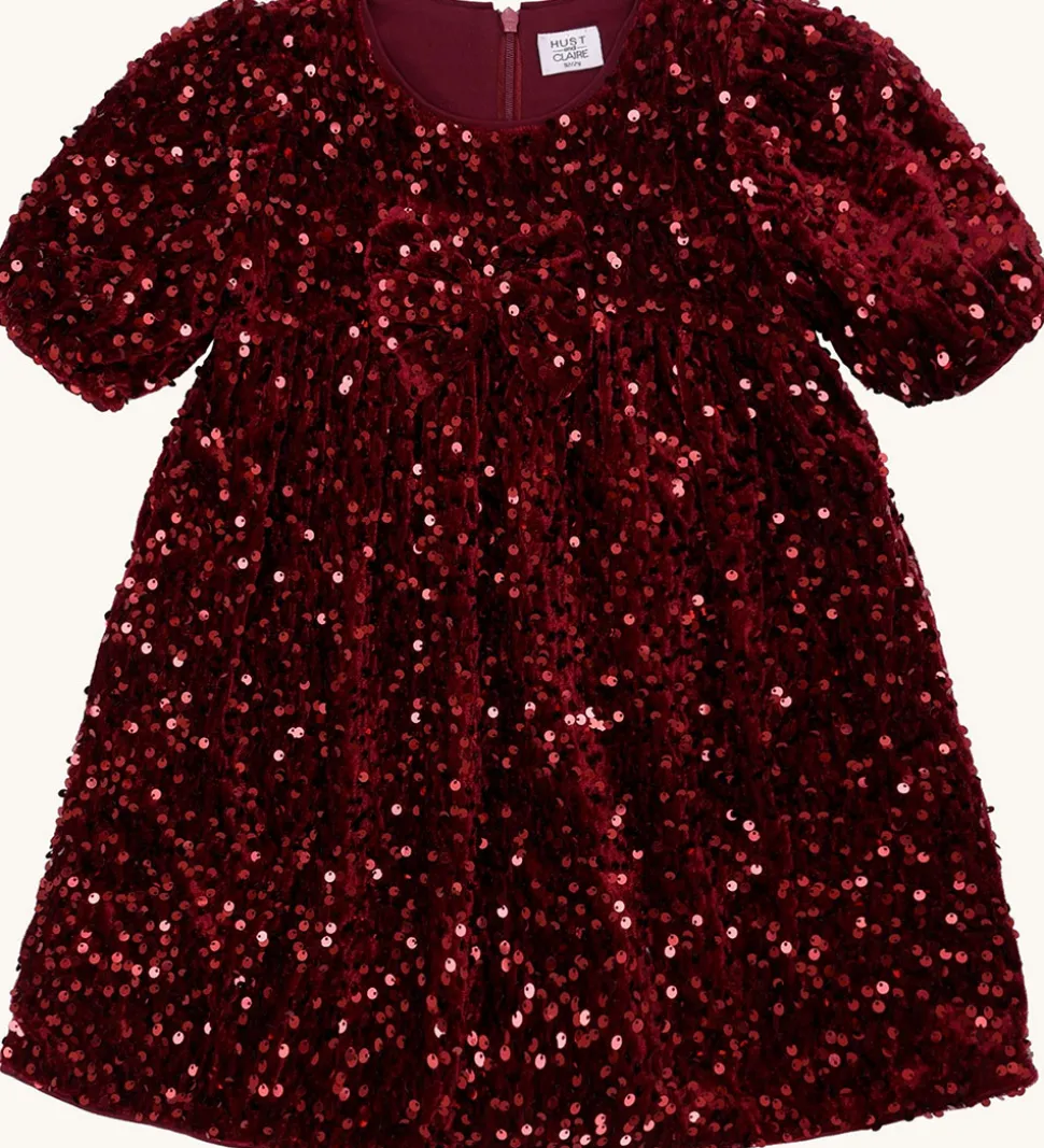 Hust and Claire Kjole - HCKaroline - New Maroon m. Pailletter