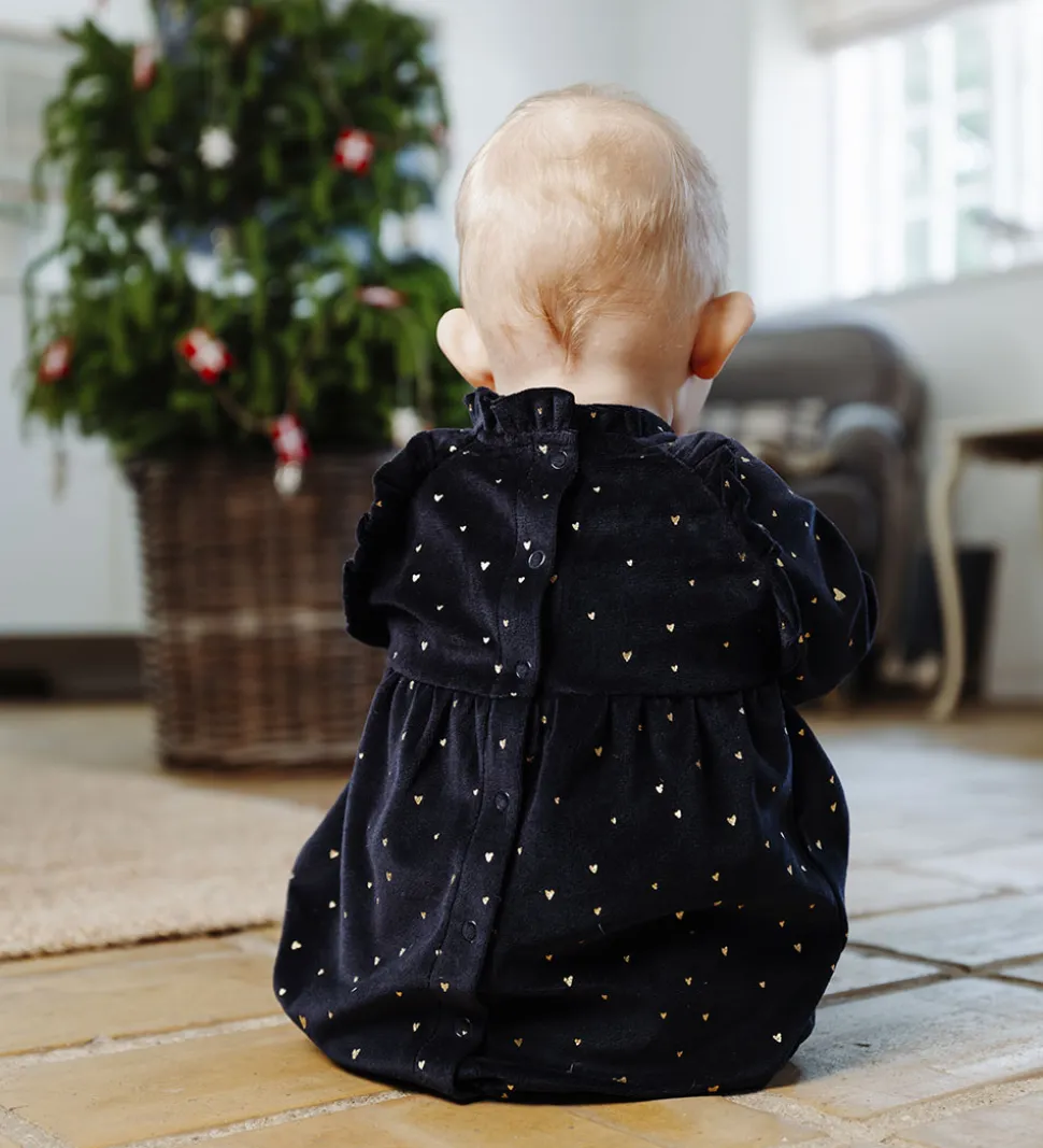 Hust and Claire kjole - Velour - HCKis - More Navy m. Guld