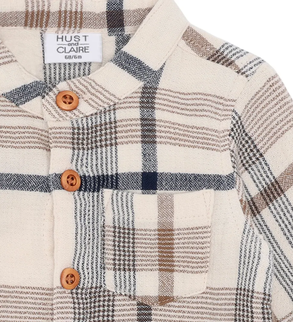 Hust and Claire Skjortebody l/æ - HCBertil - Kit m. Tern