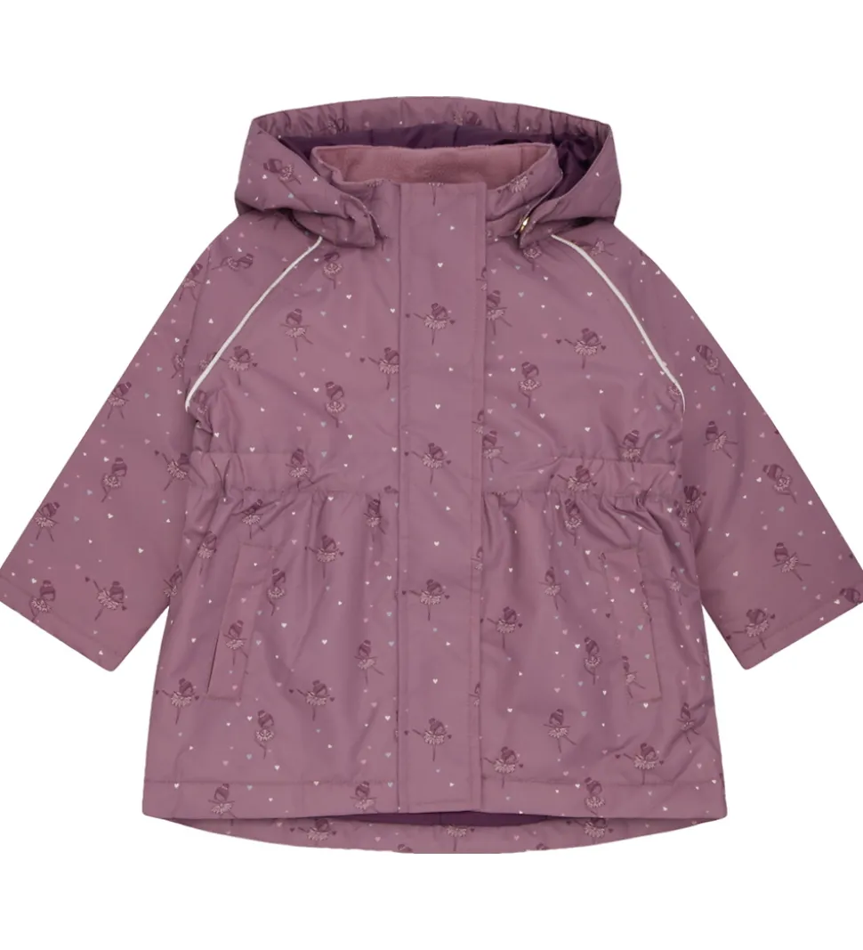 Hust and Claire Vinterjakke - HCObia - Pale Mauve m. Hjerter/Bal