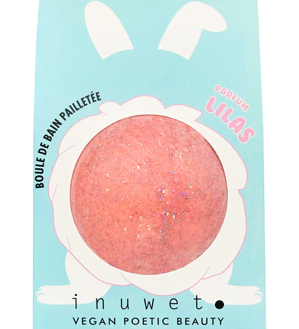 Inuwet Bath Bomb m. Duft - Lilac - Pink m. Glimmer