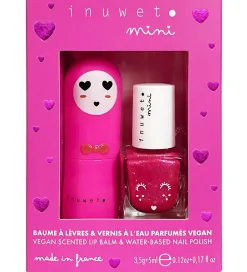 Inuwet Gavesæt - Læbepomade/Neglelak - Fuchsia