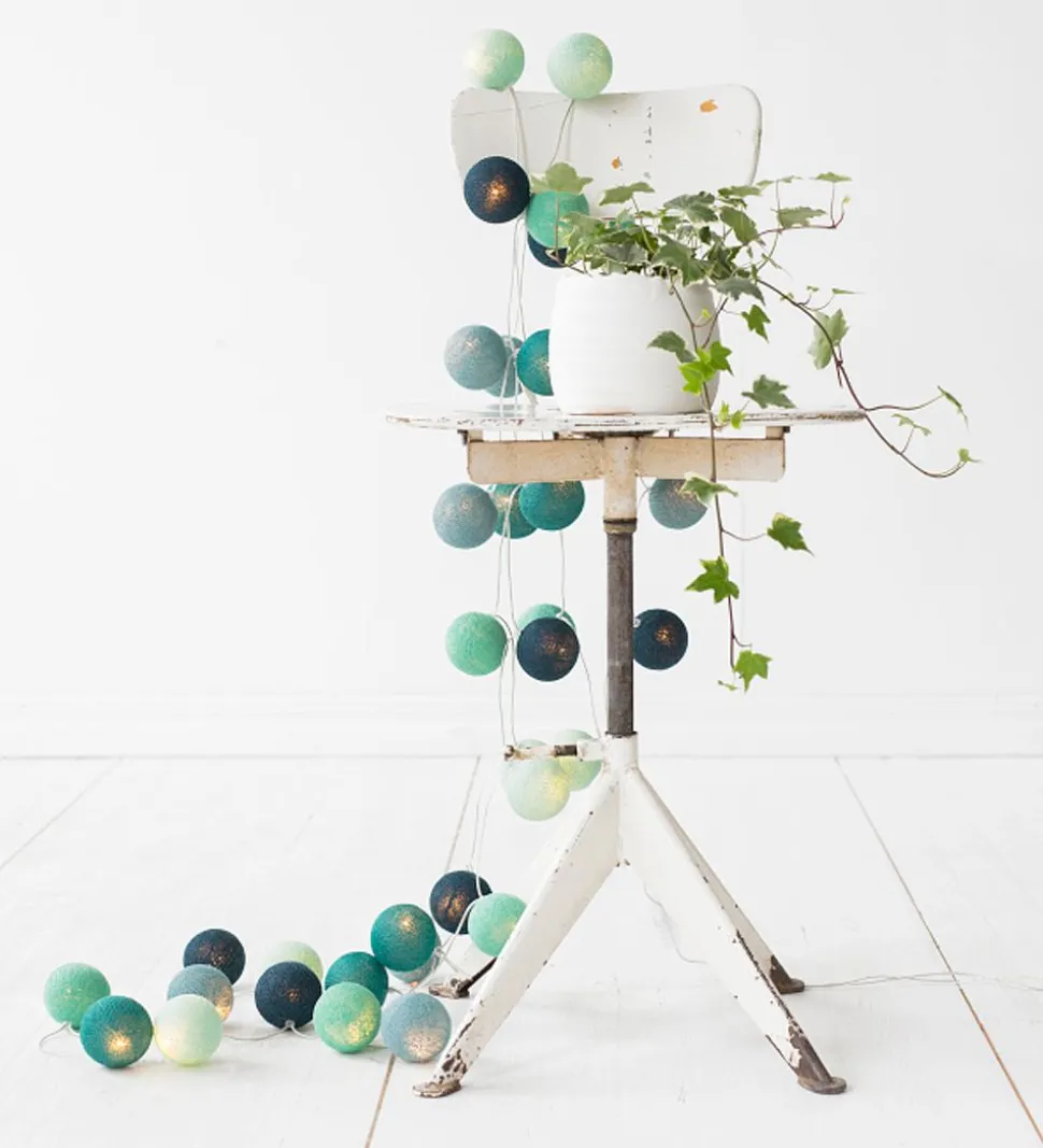 Iris Lights Lyskæde - 290 cm - 20 Lys - Cool Mint