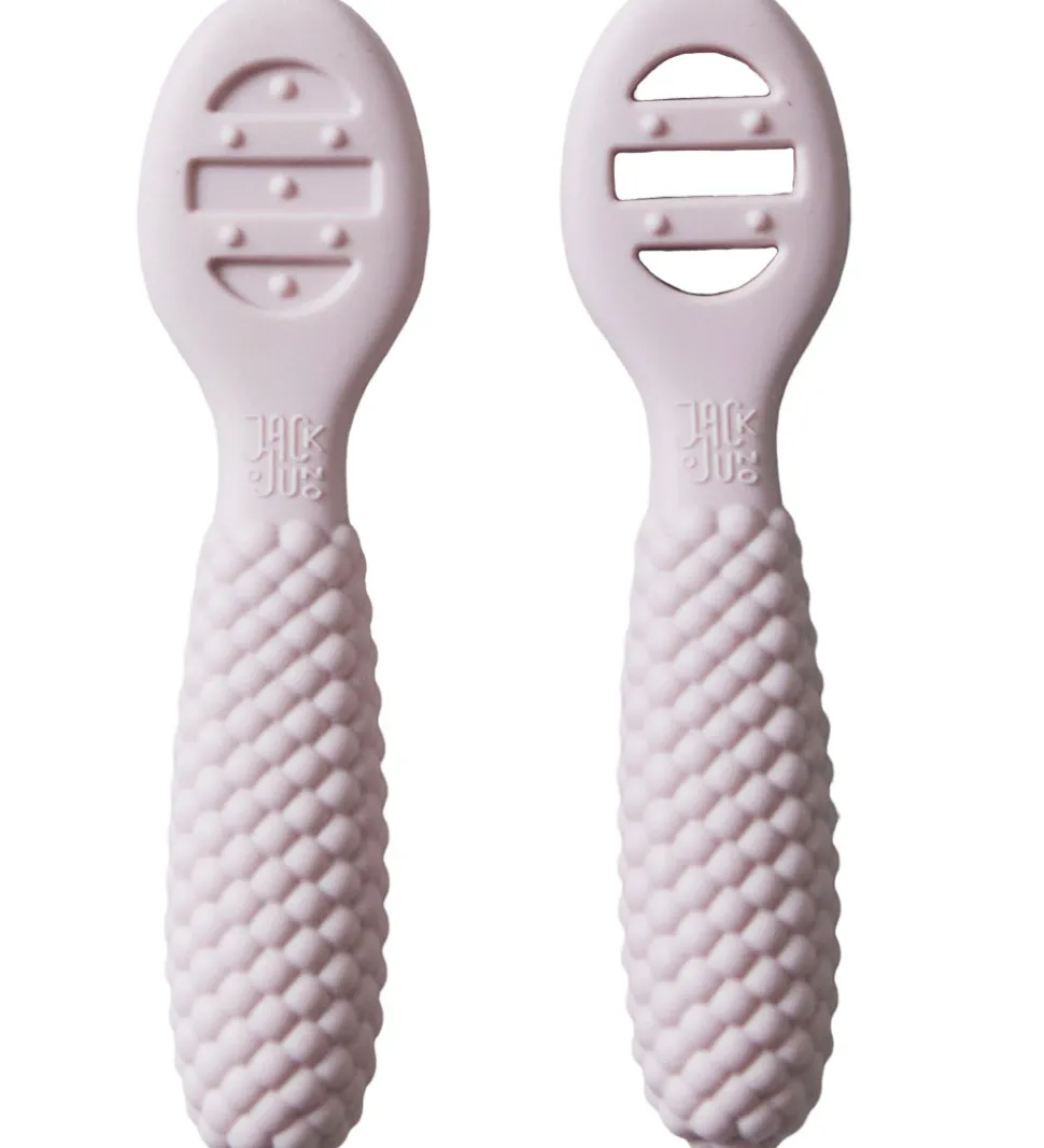 Jack o Juno Babyskeer - Silikone - 2-pak - Bubble - Light Pink