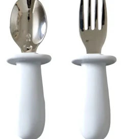 Jack o Juno Børnebestik - Silikone/Rustfrit Stål - Glacier Grey