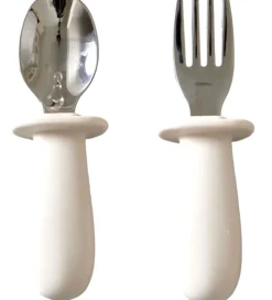 Jack o Juno Børnebestik - Silikone/rustfrit Stål - Cream