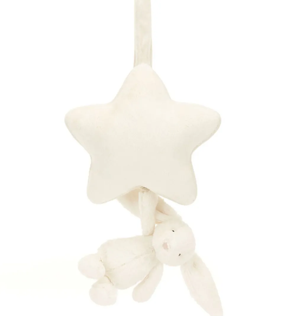 Jellycat Musikuro m. Stjerne - 30x20 cm - Bashful Cream Bunny Mu