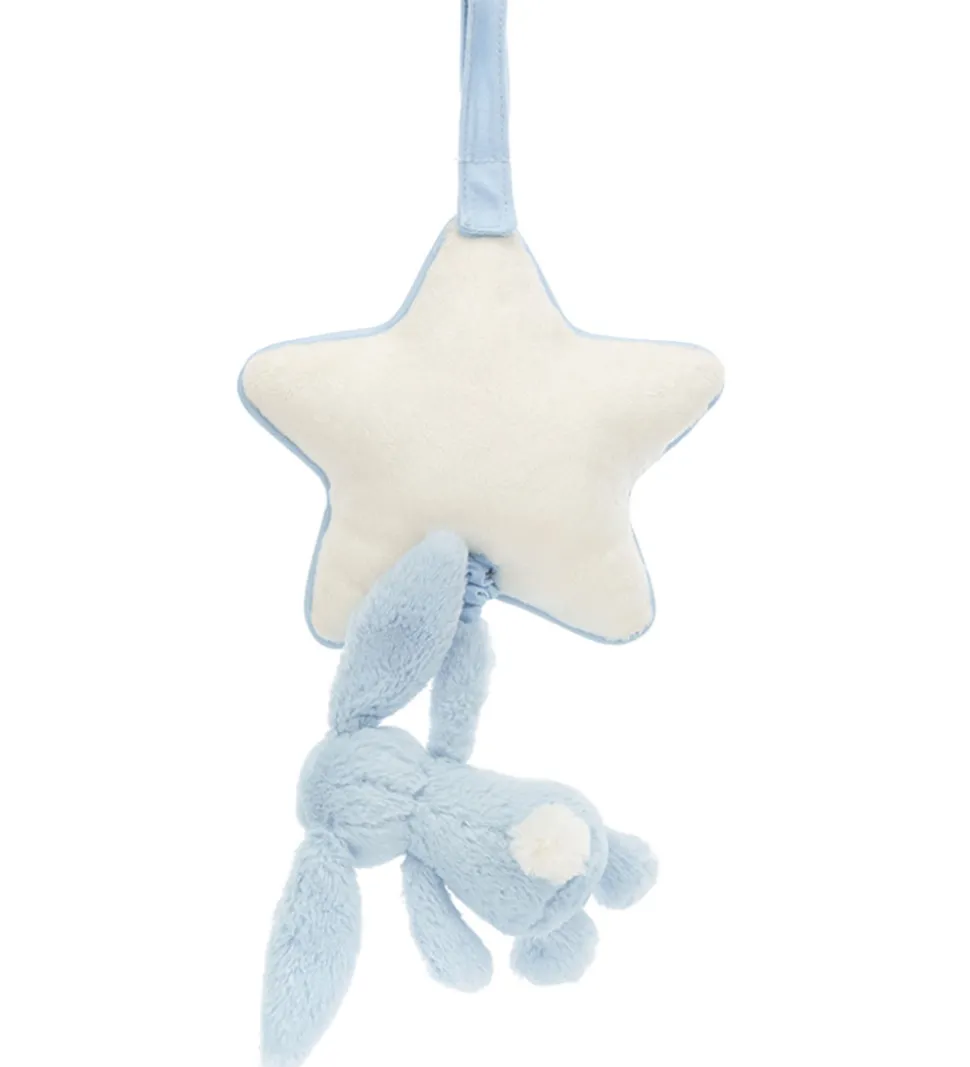 Jellycat Musikuro m. Stjerne - Bashful Bunny - Baby Blue