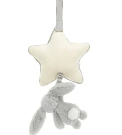 Jellycat Musikuro m. Stjerne - Bashful Bunny - Silver