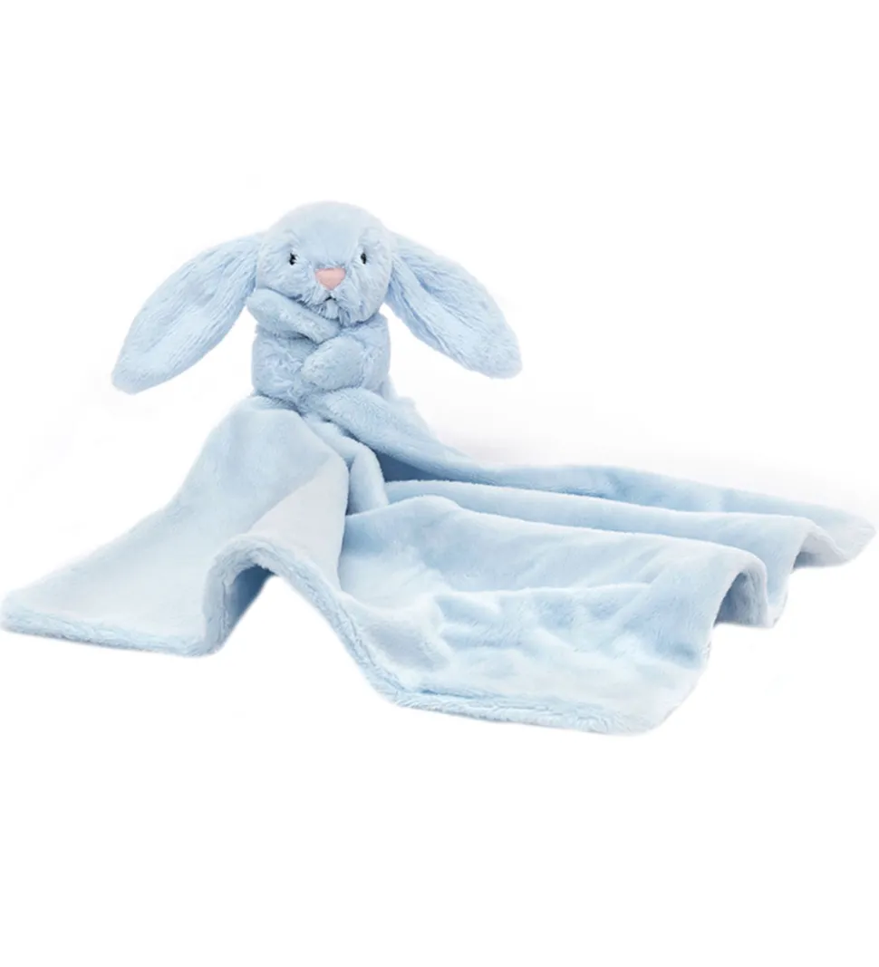 Jellycat Nusseklud - 34x34 cm - Bashful Bunny - Baby Blue