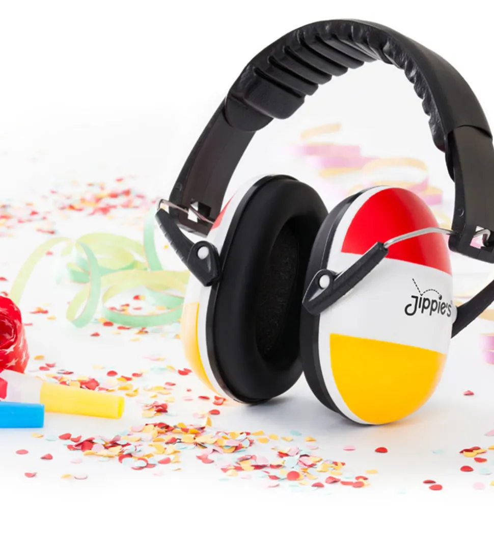 Jippies Høreværn - Rød/Hvid/Gul
