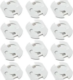 Jippies Stikkontakt-sikringer - Drejelig - 12 stk. - Hvid