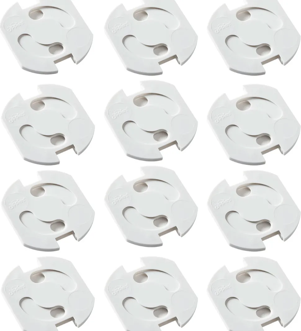 Jippies Stikkontakt-sikringer - Drejelig - 12 stk. - Hvid