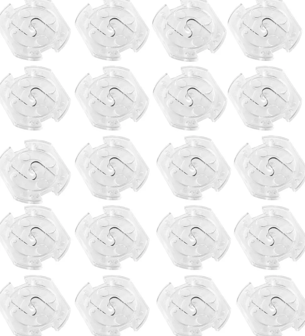 Jippies Stikkontakt-sikringer - Drejelig - 20 stk. - Transparent