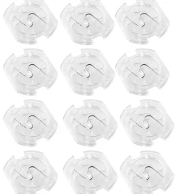 Jippies Stikkontakt-sikringer - Drejelig - 12 stk. - Transparent