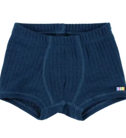 Joha Boxershorts - Uld - Rib - Mørk Turkis