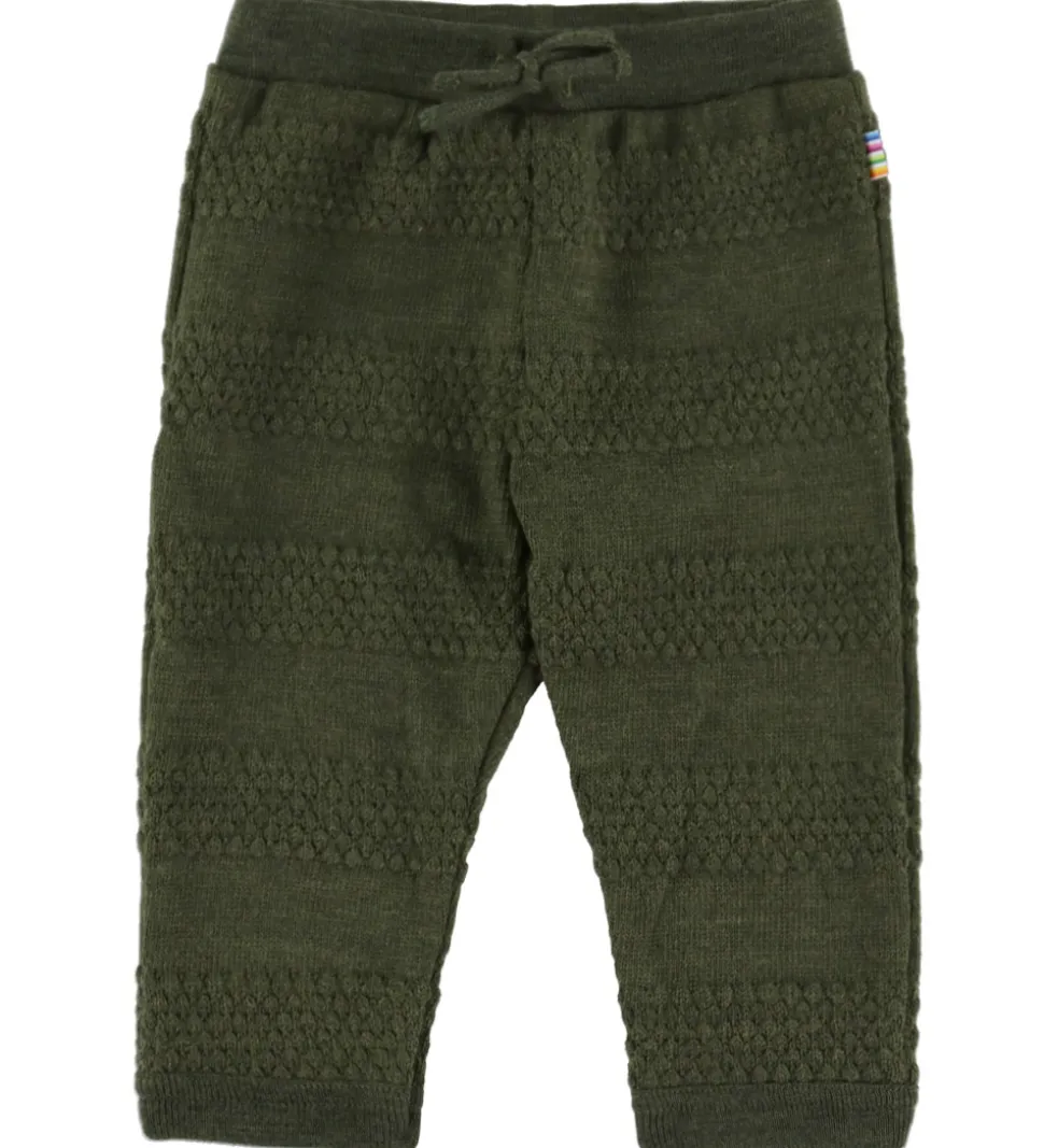 Joha Bukser - Strik - Uld - Mos Grøn