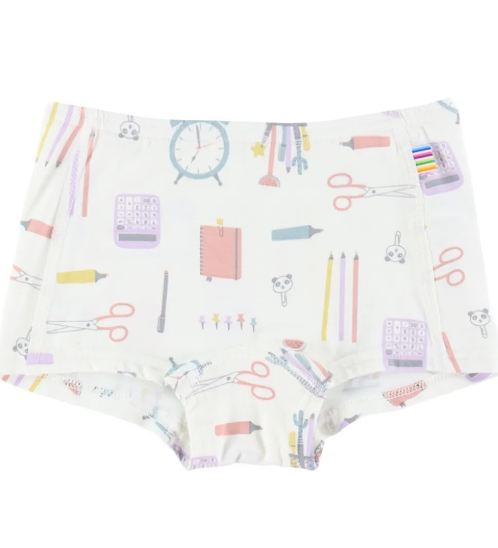 Joha Hipster - 2-pak - Viskose/Bambus - Off White m. Print