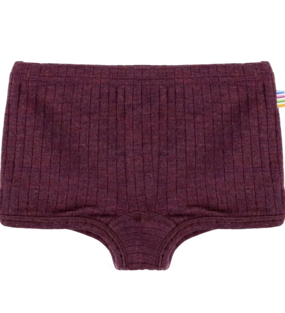 Joha Hipsters - Uld - Rib - Blomme