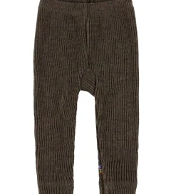 Joha Leggings - Strik - Uld - Brun Meleret