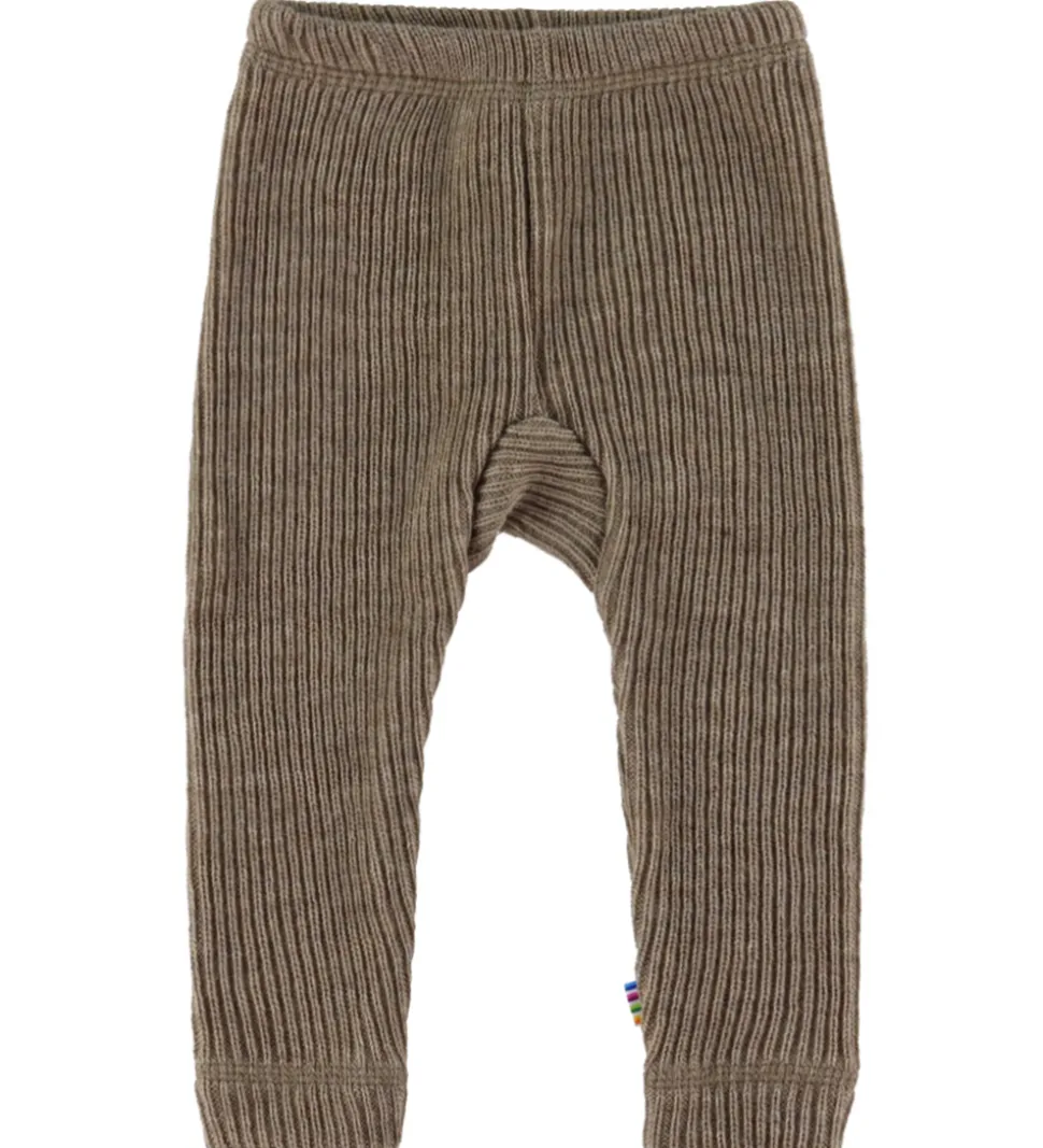 Joha Leggings - Strik - Uld - Beige Meleret