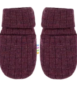 Joha Luffer - Uld - Rib - Blomme