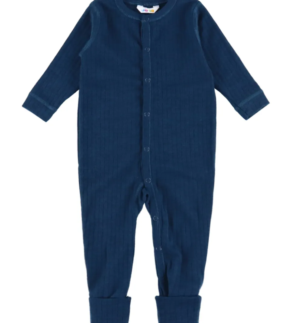 Joha Natdragt - Uld - Rib - Mørk Turkis