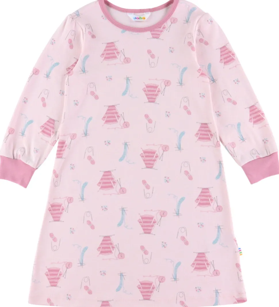 Joha Natkjole - Lyserød m. Print