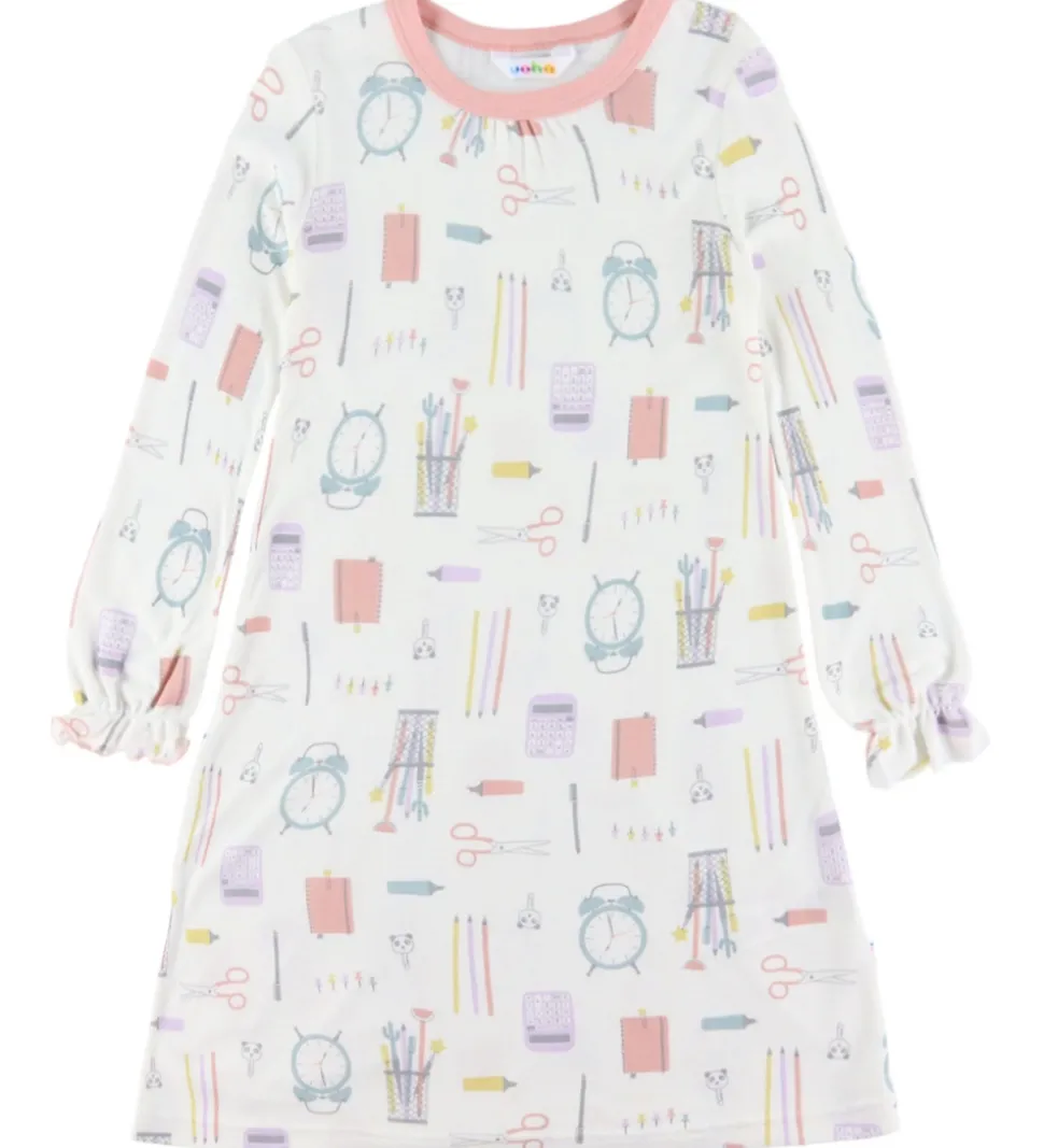 Joha Natkjole - Viskose/Bambus - Off White m. Print