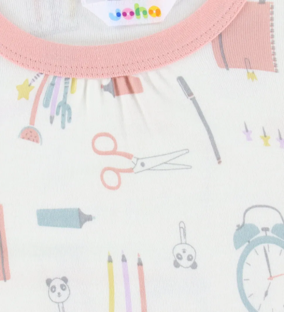 Joha Natkjole - Viskose/Bambus - Off White m. Print