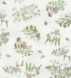 Joha Savlesmæk - Uld/Silke - Off White m. Træer