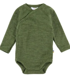 Joha Slå-om Body l/æ - Uld - Rib - Mørk Oliven