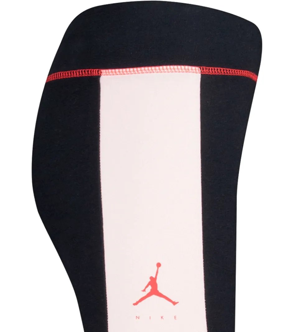 Jordan Leggings - Big Jumpman X Nike - Sort m. Rosa/Neon