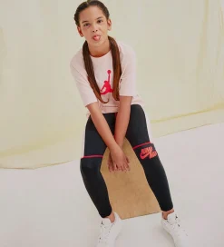 Jordan Leggings - Big Jumpman X Nike - Sort m. Rosa/Neon