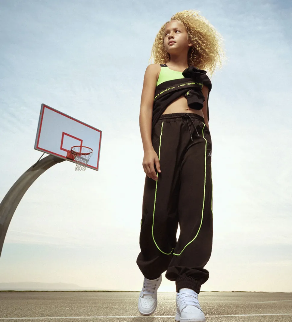 Jordan Sportstop - Dri-Fit - Electric Green m. Logo