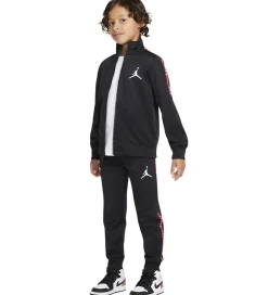 Jordan Træningssæt - Cardigan/Sweatpants - Sort m. Rød