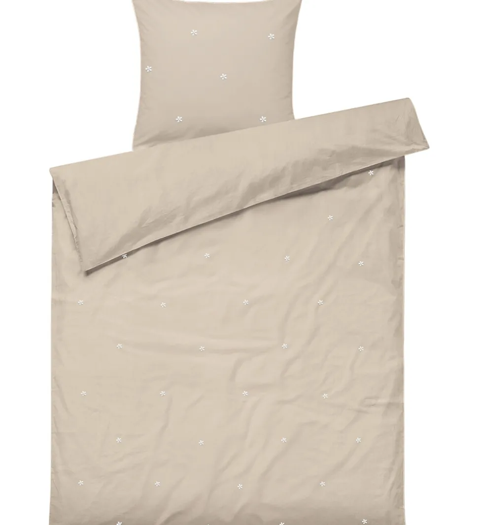 Juna Sengetøj - Daisy - Baby - Sand/Hvid