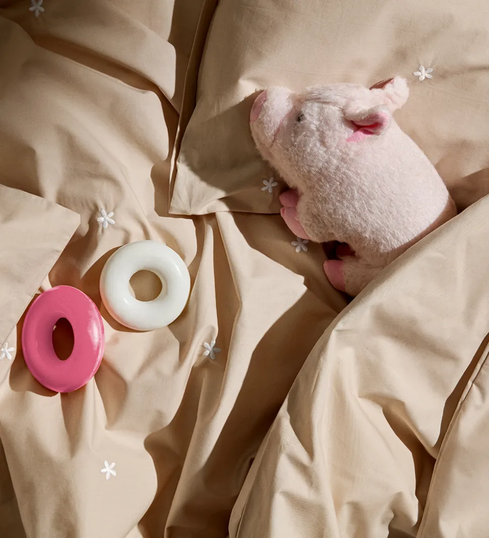 Juna Sengetøj - Daisy - Junior - Sand/Hvid