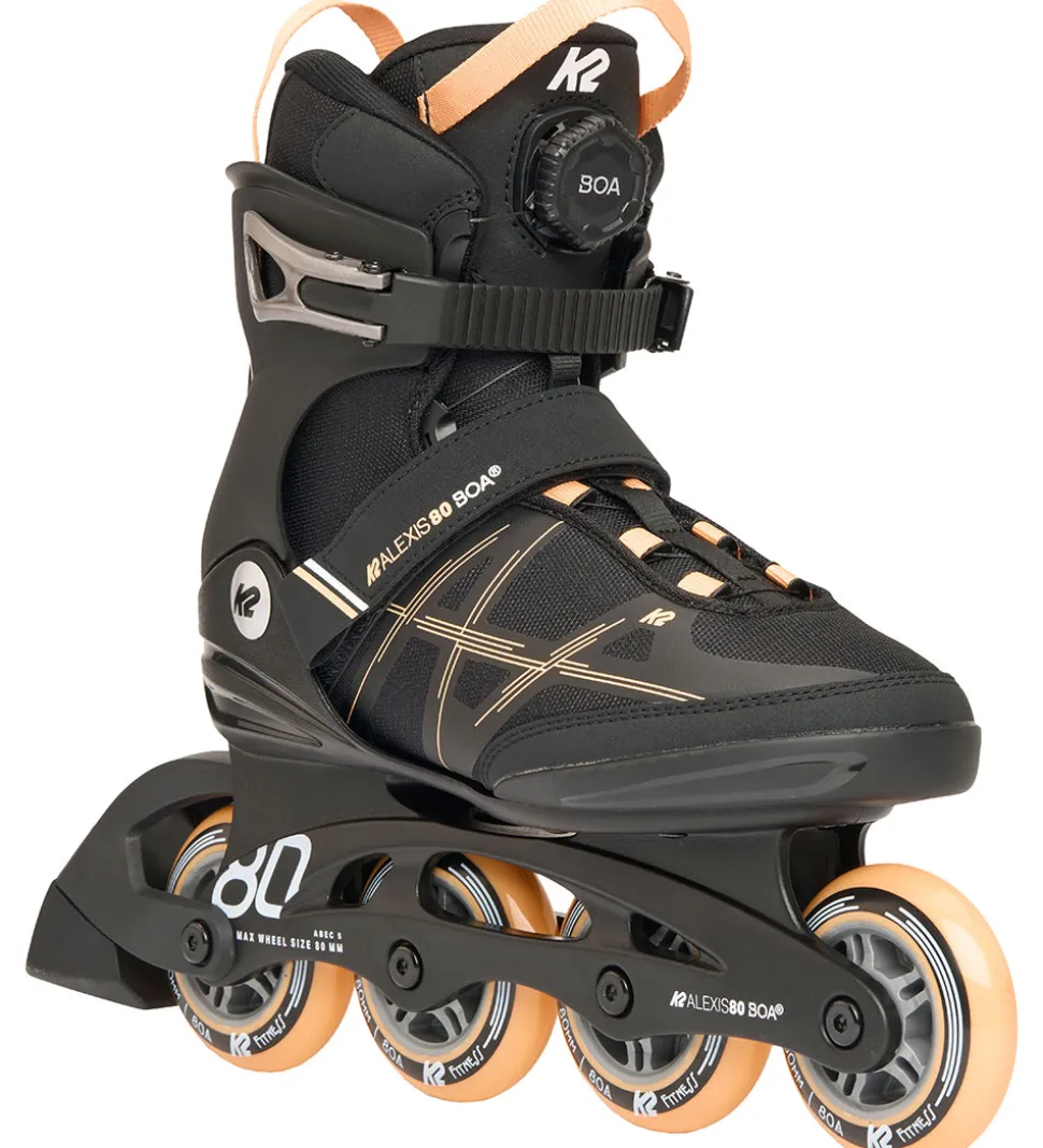 K2 Rulleskøjter - Alexia 80 Boa - Sort/Orange - Inliner