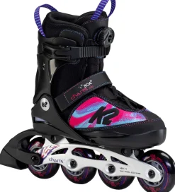 K2 Rulleskøjter - Charm Boa Alu - Sort/Rose/Blå - Inliner