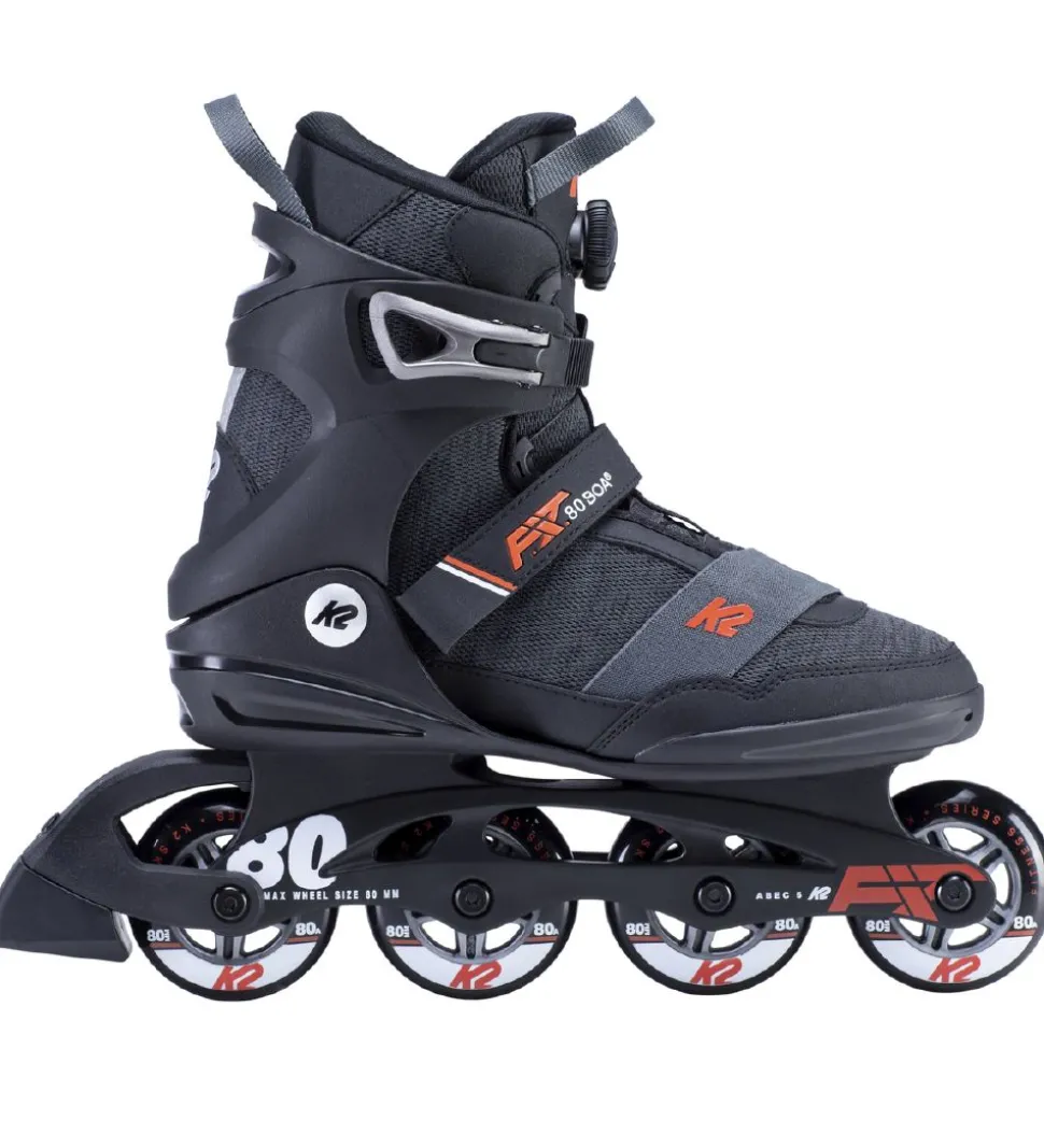 K2 Rulleskøjter - F.I.T 80 Boa - Grå - Inliner