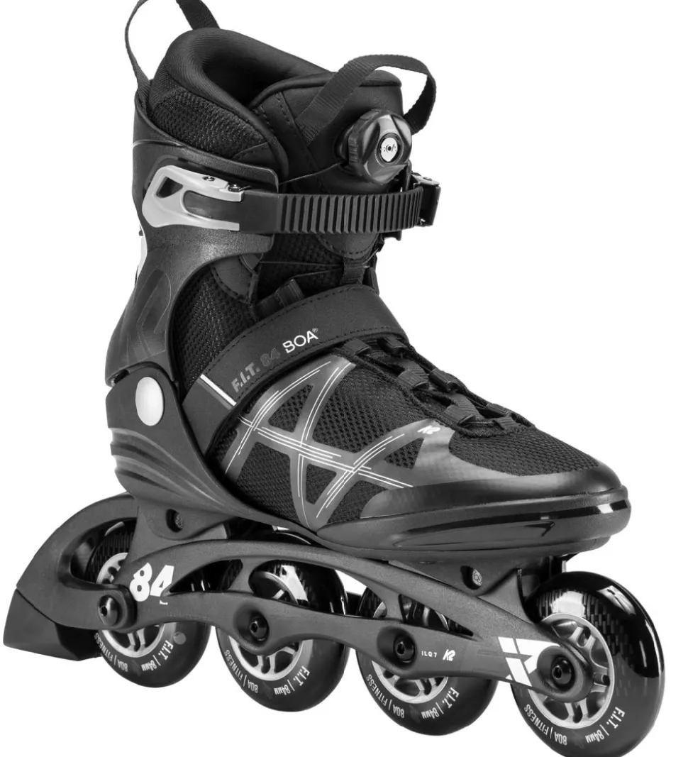 K2 Rulleskøjter - F.I.T 84 Boa - Sort - Inliner
