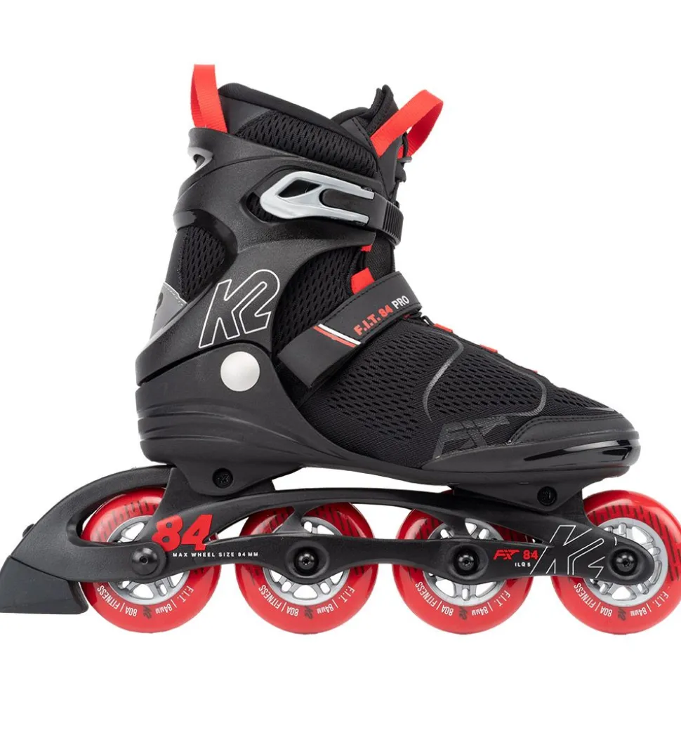 K2 Rulleskøjter - F.I.T 84 Pro - Sort/Rød - Inliner