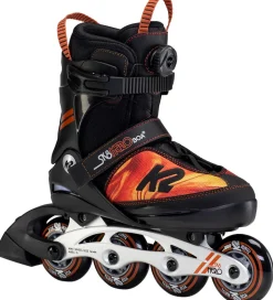 K2 Rulleskøjter - Hero Boa Alu - Sort/Rød/Orange - Inliner