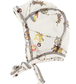 Katvig Babyhjelm - Bambus - Hvid m. Cirkusprint