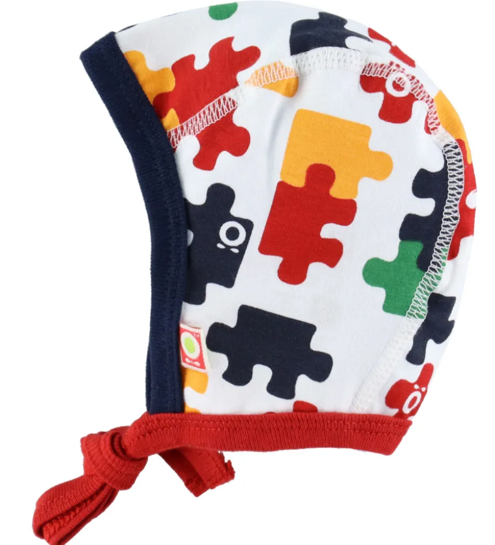 Katvig Babyhjelm - 1-Lags - Hvid m. Puslespil