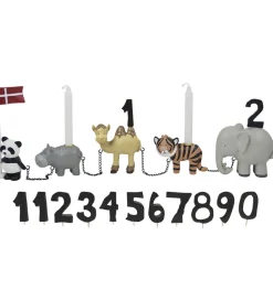 Kids by Friis Fødselsdagstog - Zoo-dyr m. 11 Tal