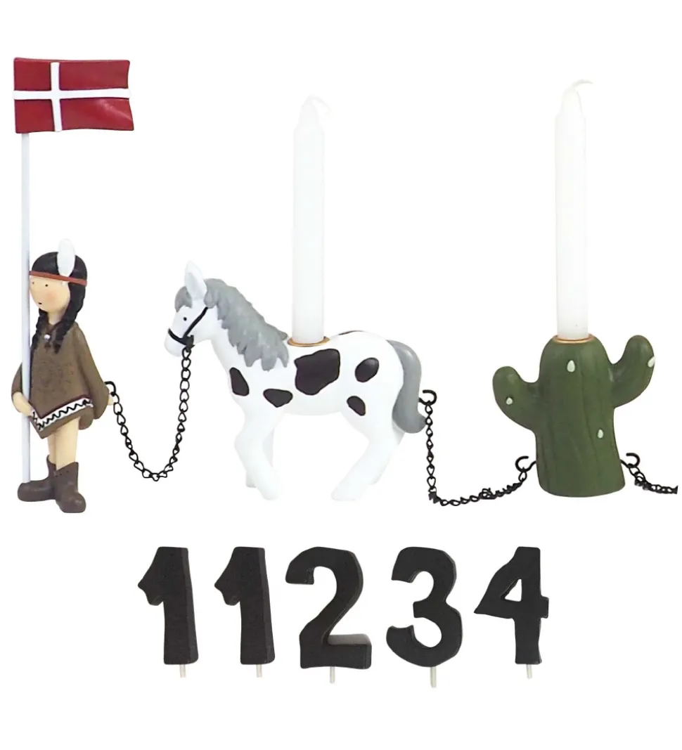 Kids by Friis Fødselsdagstog - Indianerpige m. 11 Tal