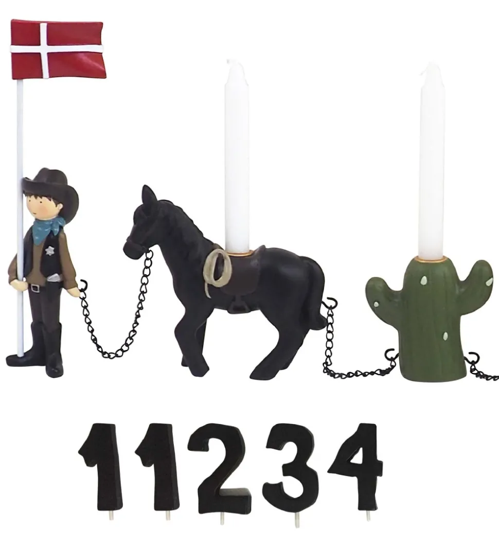 Kids by Friis Fødselsdagstog - Cowboy m. 11 Tal